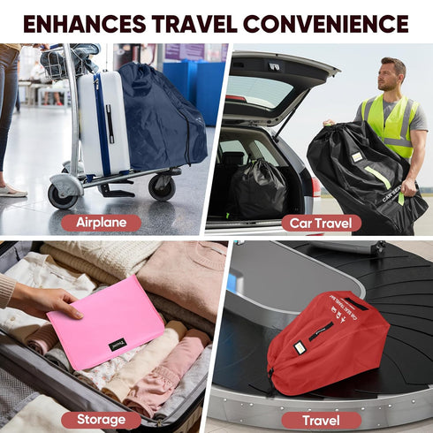 3 BALEINE Car Seat Travel Bag for Airplane, Water-Resistant Car Seat Bags for Air Travel, Foldable Cover with Handles