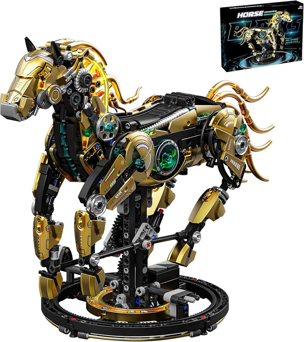 CSNRHG Mechanical Horse Building Block Set Build & Pose with Movable Legs Engaging