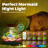 JOYEEMAX 4 5 6 7 8-12 Mermaid Light-Up Terrarium Kit for Kids - LED Night Light Birthday Gift for Girls Ages Year Old