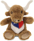 DolliBu Plush Texas Longhorn Stuffed Animal - Soft Huggable Plush Toy for Kids & Adults, 8 Inches