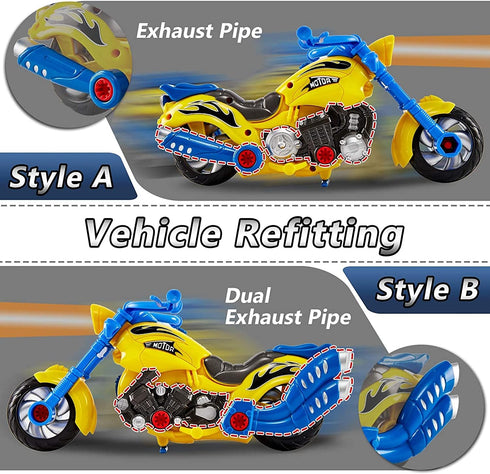 Liberty Imports Kids Take Apart Toys - Build Your Own Motorcycle Vehicle Construction Playset with Tools