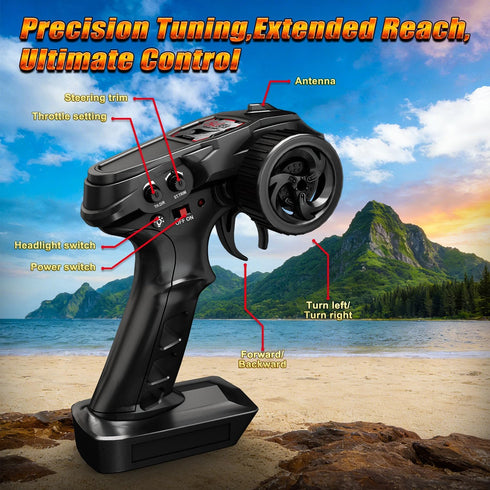 WIAORCHI 1:16 40KPH, 4WD 2.4Ghz 2 Scale All Terrain Fast RC Cars for Adults Electric Off-Road Remote Control Monster