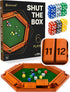 Shut The Box Game Wooden Board for 1-6 Players - 16-inch Shut