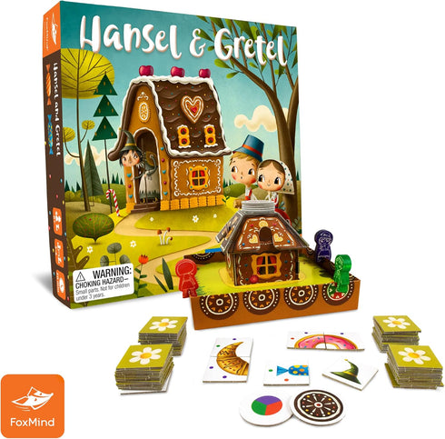 FoxMind Games Hansel & Gretel, Cooperative Fairytale Math Game for Up to 4 Players Age 6 and Up
