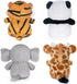 My OLi 5" Forest Animal Plush Set - Bundle of Panda, Elephant, Giraffe & Tiger for Kids & Babies (Pack of 4)