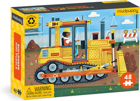 Mudpuppy Bulldozer 48 Piece Mini Puzzle