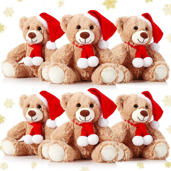 Aoriher 6 Pieces Bear Bulk Stuffed Animal - Baby Shower Plush Toys, Soft Cute Bear for Easter Graduation Gifts