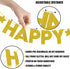 KatchOn Gold Happy New Year Banner - Pre-Strung 10 Feet Banner, 13 Feet Garland for 2025 Party Supplies