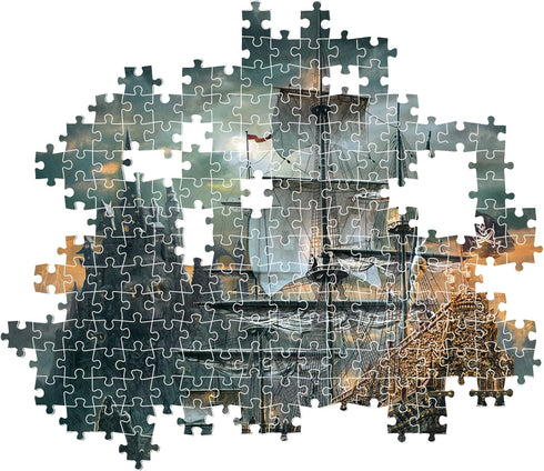 1500 14-99 31719 Clementoni Jigsaw Puzzle Collection - The Pirates Ship Pieces - Poster Included, Puzzle for Adults