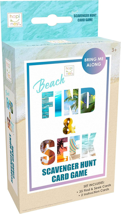 Hapinest Find and Seek Scavenger Hunt Card Game for Kids, Beach Edition
