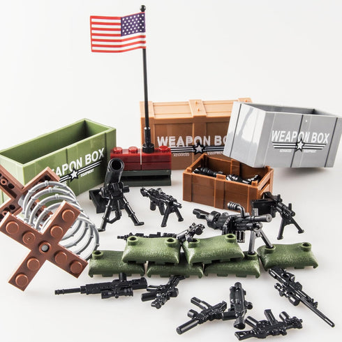Weapons Pack Military U.S Weapons in Game Toy Set - Accessories Compatible with Major Brands