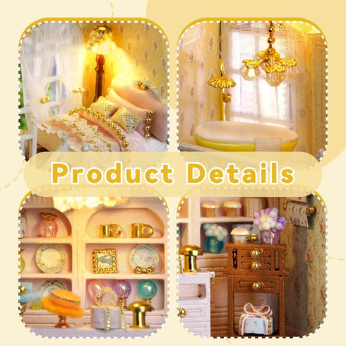 Flever Dollhouse Miniature DIY House Kit Creative Room with Furniture for Romantic Valentine's Gift (Paris Gift Store)