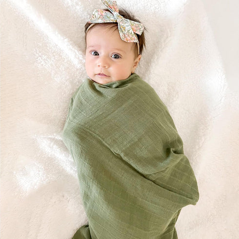 70% 30% 47 47 inches LifeTree Muslin Swaddle Blankets, Baby Swaddling Wrap Nursery Receiving Blanket for Boys & Girls