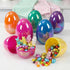 PNIOTAIN 6 6 Inch (Shimmer) Pcs Large Easter Eggs Fillable, Colorful Jumbo Plastic Empty Egg Stand Upright for Easter