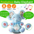 HCdoujoy Baby Blue Peek A Boo Elephant Plush Stuffed Singing Elephant, Repeat What You Say, Musical for Toddler