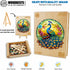 WOODBESTS Wooden Jigsaw Puzzle for Adults, Mandala Peacock, 290pcs, 13.7"x12.8", Unique Shape, Birthday Gift