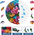 500 5MM (16.5"*16.5") Ruikiyart Piece Puzzles for Adults, Corals Wooden Jigsaw Puzzles, Sea Puzzle Unique Shape Gift