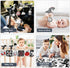AJsupojouet 0-6 Tummy 0 2 4 6 Newborn Toys,High Contrast Black & White Baby Toys Months with Sensory Cards & Rattle
