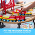 Set 12PCS 2-8 Montessori Wooden Train Toy for Kids, Magnetic Train Cars with Storage Gift Box, STEM Educational Toy