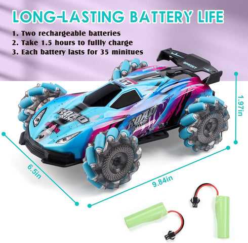 Spray,Lights,360 6 7 8 9 RC Stunt Car Toys - Gesture Remote Control Racing Cars Comes with Rotation for Kids,Vehicle