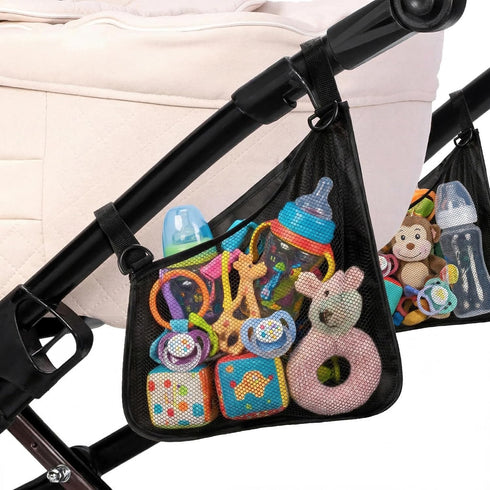 Stroller Side Bag - Bike/Stroller Organizer, Hook & Loop Easy Attach -