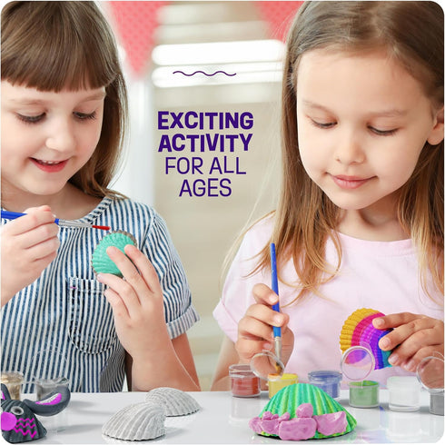 6-8, 8-12 6 7 8 9 10 11 12 Dan&Darci Kids Sea Shell Painting Kit - Arts & Crafts for Kids - Gifts for Boys and Girls