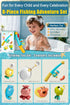 GauJat 1-3, 8Pcs Set 3 4 5 6 2-4 Magnetic Fishing Bath Toys for Toddlers Bathtub Water Toys with Fishing Pole, Pool