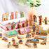 Blosssound 40 Community Set Pcs Wooden Helpers Toys Wooden Cars Wood People Figures Multicultural Career Wood Blocks
