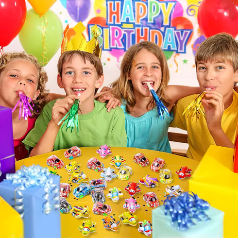 50 Pcs Mini Pull Back Toy Cars, Party Favors for Kids, Small Racing Car Carnival Prizes, Birthday Toys for Girls Boys