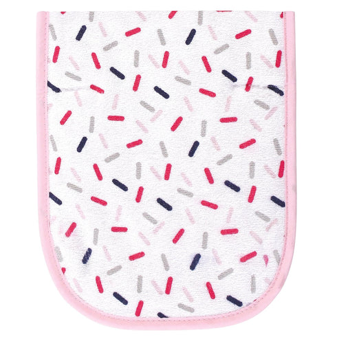 Set, (Pack 2) Hudson Baby Unisex Baby Cotton Terry Bib and Burp Cloth Cupcake, One Size