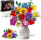 PLAXSOON Flower Bouquet Building Set, 18 Flowers Gift for Mothday Day Botanical
