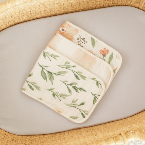 Set 3, 7 20, Crane Baby Muslin Baby Burp Cloths, Lightweight Absorbent Burp Cloth, Pink Floral, of x Newborn Baby