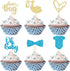 Gyufise 36 Pack Oh Baby Cupcake Toppers, It's a Boy Glitter Cake Picks for Baby Shower & Birthday Party Supplies