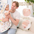 2 Pack 32"x32", 6 100% david's kids Hooded Baby Towels, Large Layer Muslin Cotton Highly Absorbent Girl Bath Towel