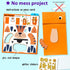 16 3-8 KRAFUN My First Safari Animal Paper Craft Kit, DIY Arts and Crafts Zoo Animal, Organized Craft Activities