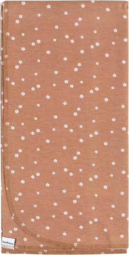 Gerber Unisex Baby 100% Cotton Flannel Receiving Blankets, 30x30 Inches (Pack of 4), Retro Floral