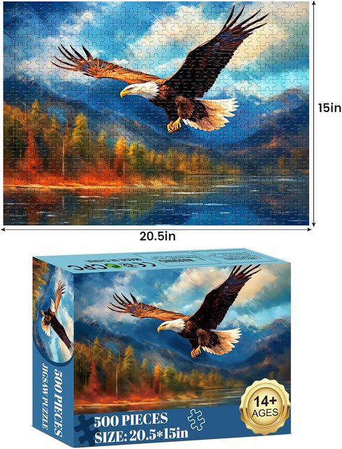 500 Piece Jigsaw Puzzle for Adults, Eagle Puzzles Games, Great Gift for Family, 20.5"X15" for Adult Children Elderly
