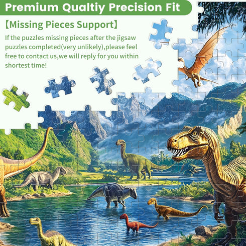 VOLUVOLU 300 300 Entertainment(20.5 15 Pieces Dinosaur Puzzles for Adults, Lake Animals Puzzle for Adults Children