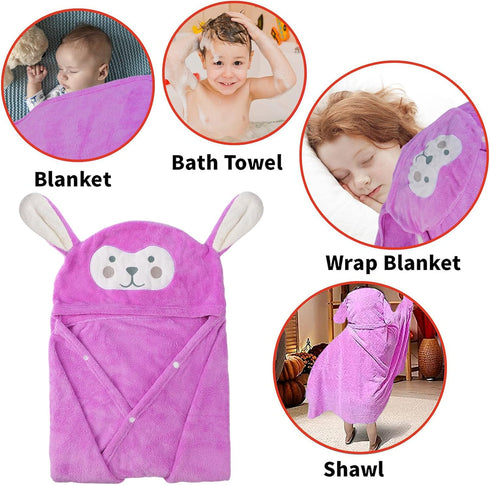 Kids,-2855 INCH Visen Premium Hooded Towel for Large Size Kids Bath Towel,Ultra Soft Hooded Towel Wrap for Boys Girls