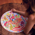 eeBoo Piece and Love Positivity 500 Piece Round Circle Jigsaw Puzzle for Adults and Families, Glossy Pieces