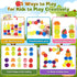 2 3 4 2-5 Montessori Wooden Beads Stacking Toys: Year Old Boys Girls Birthday Gifts - Toddler Sequence Game & Sorting
