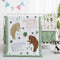 lasoftan 3 Piece Baby Crib Bedding Set, Infant Nursery Bed Set Decor with