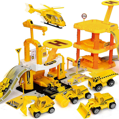 TOY Life Construction Toys Set - Toy Construction Vehicles with Toy Trucks