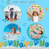 MGparty 24pcs Set Summer Swimming Diving Gem Pool Toys Colorful Diamonds with Pirate Treasure Chest Toy Underwater Toys