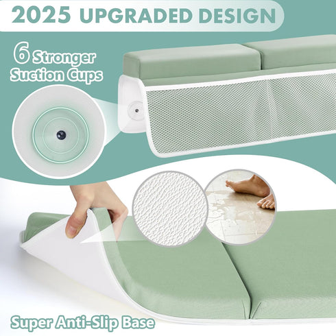 Elbow Set 1.5'' beiens Bath Kneeler and Rest Pad - Comfortable Thick Baby Bath Kneeler Pads, Quick Dry Soft Kneeling