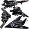 ArtCreativity 4 Pcs Diecast Stealth Bomber Toy Jets, B-2 Spirit Bombers, Pullback Mechanism, Military Cake Decorations