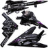 ArtCreativity 4 Pcs Diecast Stealth Bomber Toy Jets, B-2 Spirit Bombers, Pullback Mechanism, Military Cake Decorations