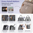 Backpack, Pack RUVALINO Diaper Bag Multifunction Travel Maternity Baby Changing Bags, Large Capacity, Waterproof, Khaki
