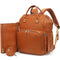 ROSEGIN Premium Vegan Leather Diaper Bag Backpack with Waterproof Changing Pad Reinforced