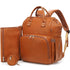 ROSEGIN Premium Vegan Leather Diaper Bag Backpack with Waterproof Changing Pad Reinforced